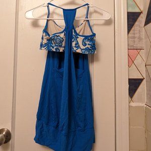 Blue Lululemon Athletica Tank Top with built in sports bra